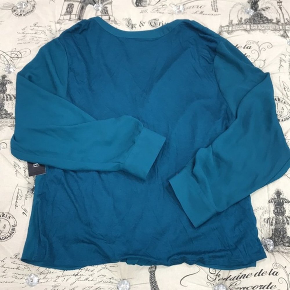 Inc Twist-Front Button-Up Top - Picture 6 of 6
